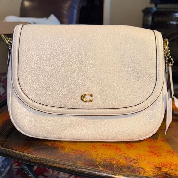 Coach Small Pebbled Leather Shoulder Bag with Gold Hardware - Picture 10 of 16